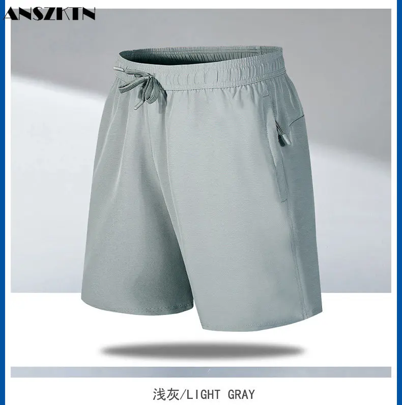 ANSZKTN Factory direct new shorts men's quick dry loose five points sports casual pants thin style ice silk beach pants