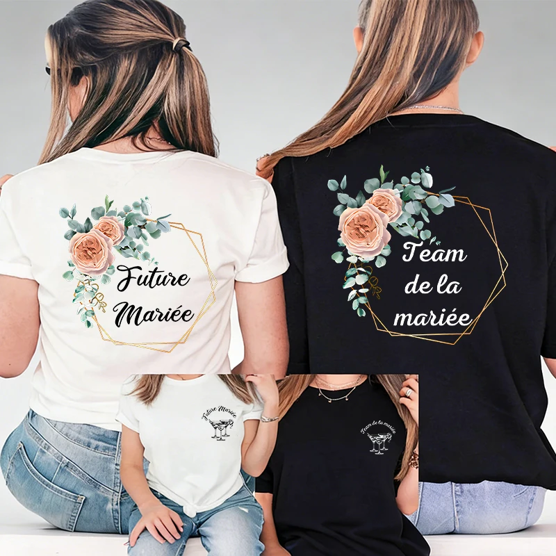 French Girls’ Single Farewell Fit: Future Bride & Team Bride Tees – Ideal for Bachelorette Party/EVJF Short Sleeve T-shirt
