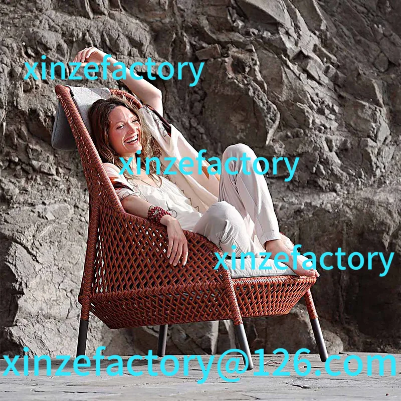 

Customizable Nordic rattan terrace rattan sand waterproof sofa chair