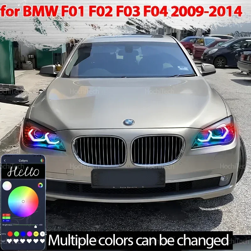 

For BMW 7 Series F01 F02 F03 F04 2009-2015 730i 730Li 740i 740Li 750i M4 style Rings Turn signal flashing DRL LED Angel Eyes Kit