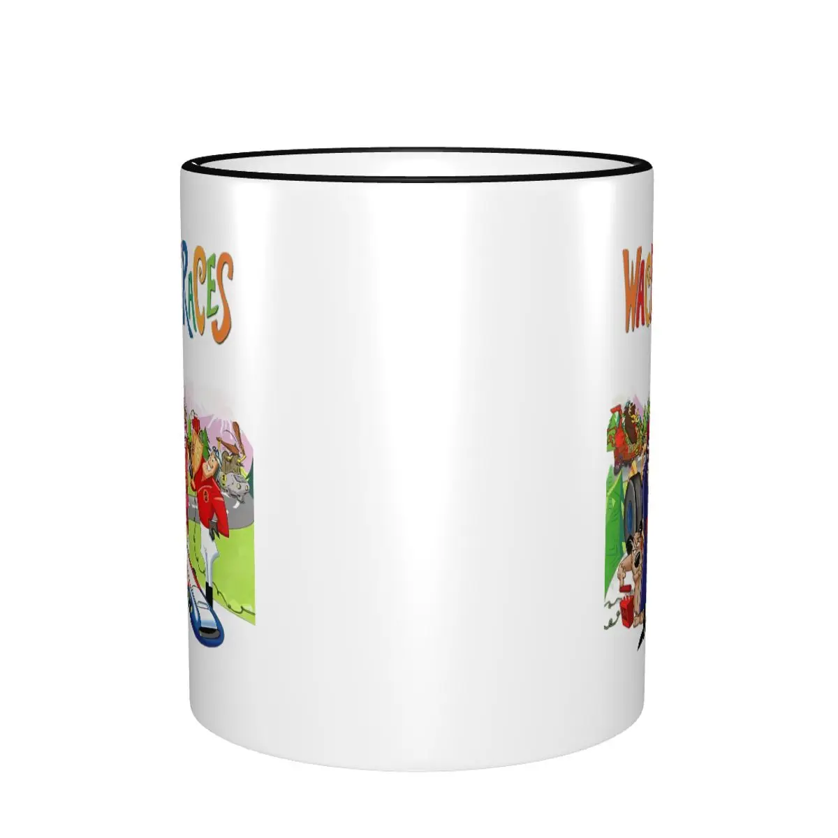 Wacky Races Humor Gift Mugs for Woman Man Funny Coffee Cup Present for Office
