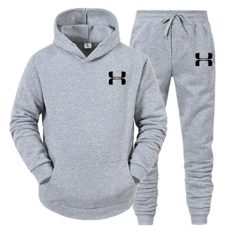 Mens Tracksuit Set Fashion Casual Hooded Sweatshirt Sports Jogging Suit High Quality Print Daily  Autumn Winter Commuting Attire