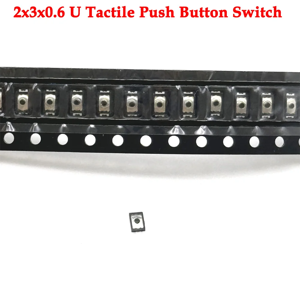 

1000pcs U Tactile Push Button Switch Tact 4 Pin 2x3x0.6 Micro Switch SMD Mini Thin Thin Film Key Light Touch Switch