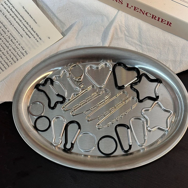 2/3PCS Backpack Camping Hiking Traveling Accessories Metal Outdoor Star Shaped Spring Locking Carabiner Clip Keychains