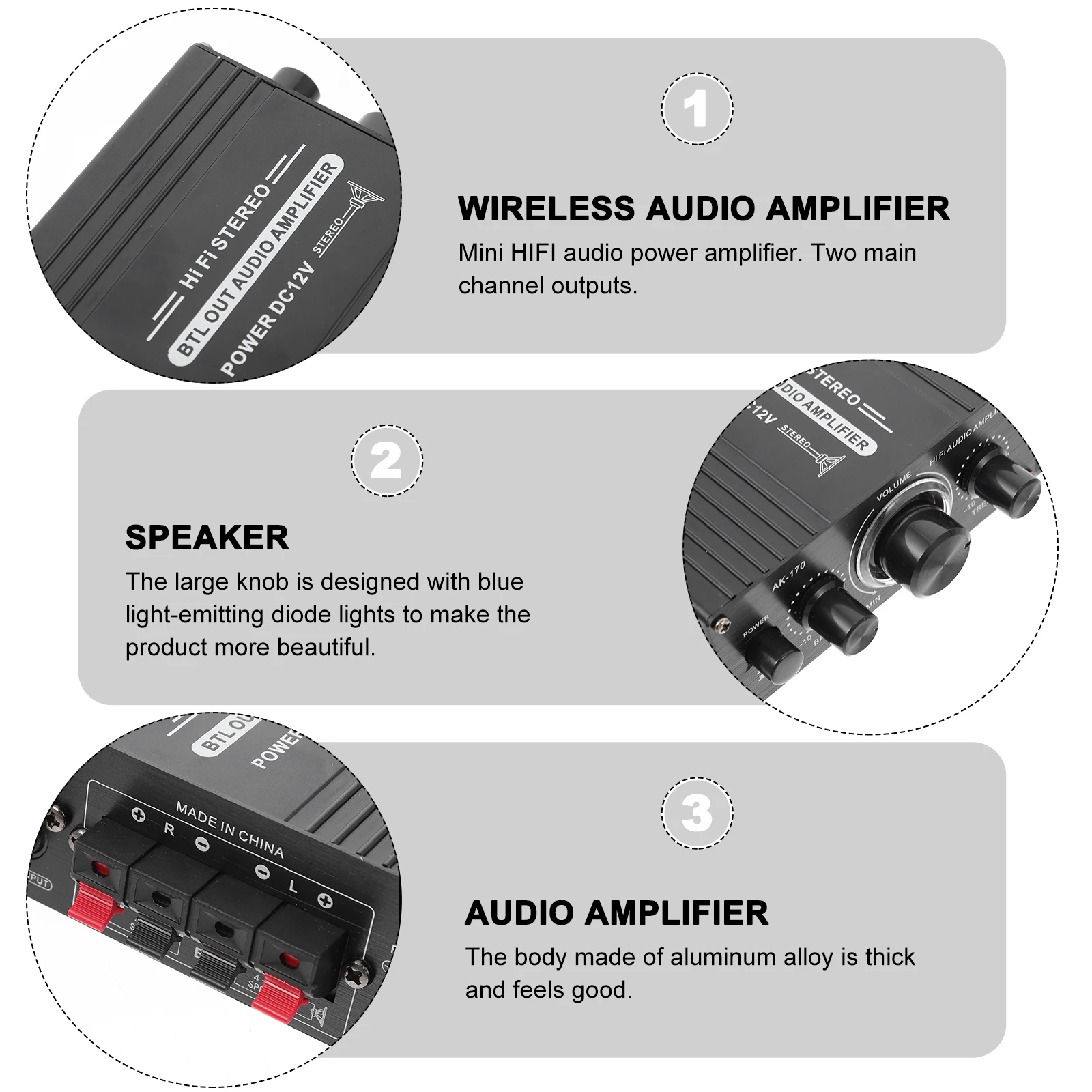 

1pc Mini Digital Audio Amplifier Wireless Stereo Amplifier For Speaker Phone Music Player Hifi No Noise Sound Enhancer