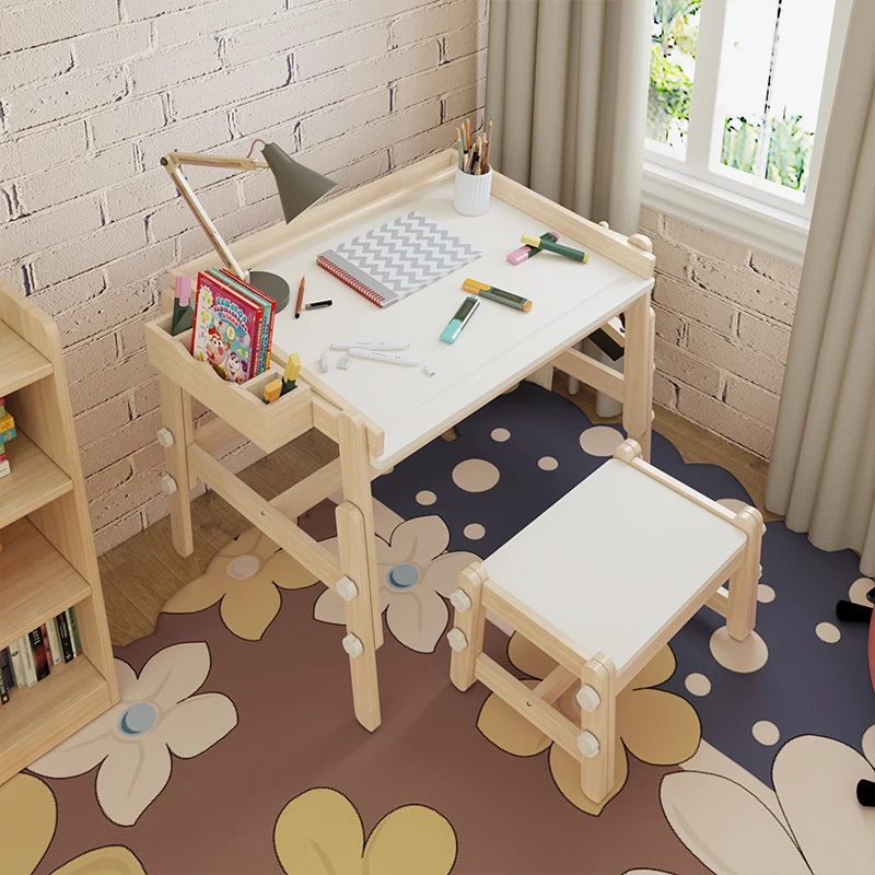 Mesas escolares de escritorio ajustable en ángulo para niños, muebles de estudio para niños, mesa para estudiantes, niños pequeños, habitación