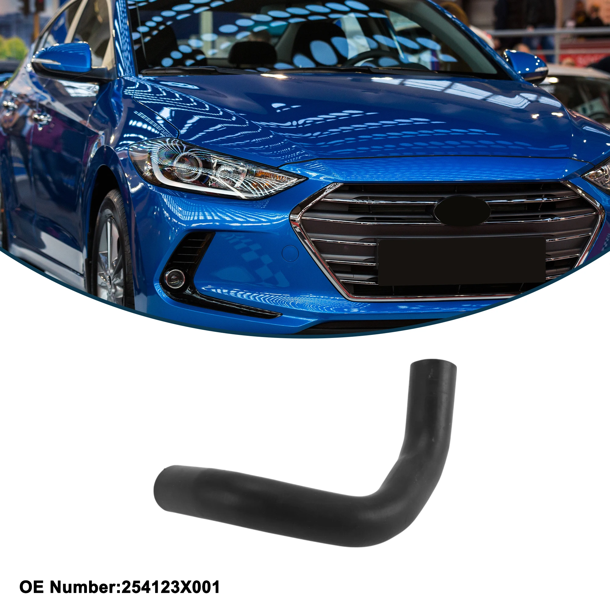 

UXCELL Шланг радиатора Шланг обогревателя Выпускной шланг радиатора No 254123X001 для Hyundai Elantra 2011-2016 Резиновая водосточная труба Черный