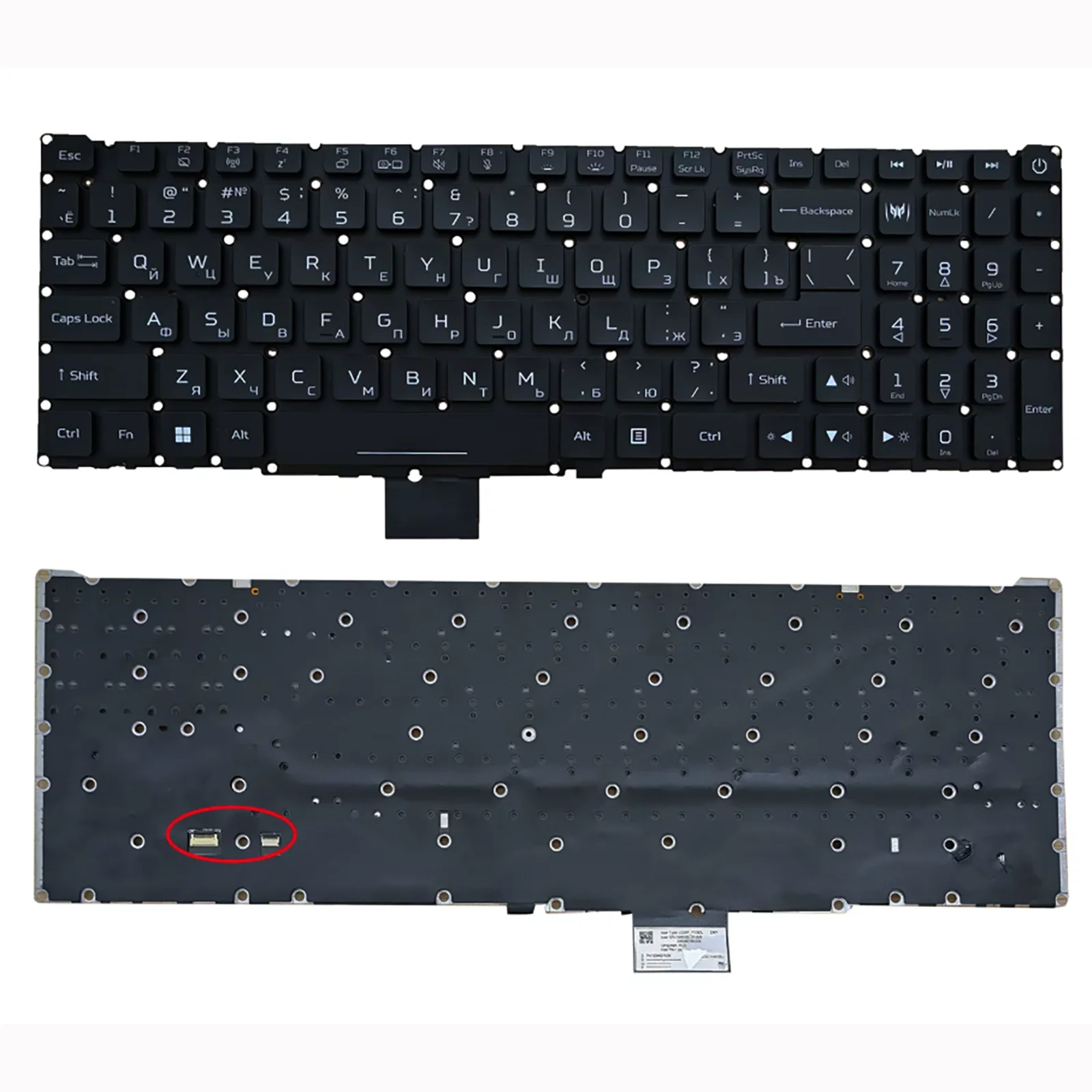 US RU Layout for Acer Predator Helios N22C3 PH315-55 PH315-55S Laptop Keyboard