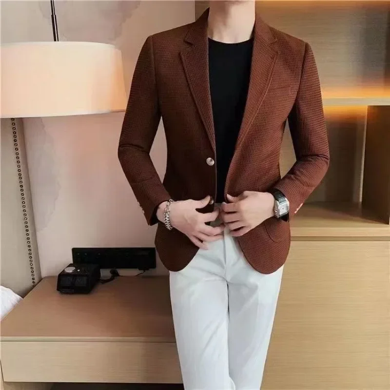 

Blazers Jacket for Men Spring Autumn Man Coat Casual Cheap Sale Clothes Offer Joker Deals Original Brands High Quality Stylish