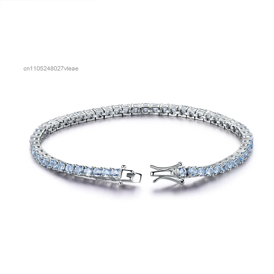 Moissanite S925 Fashion Silver Tennis Chain Bracelets Jewelry for Women Men Gold 3mm Iced Out Crystal Moissanite Diamond