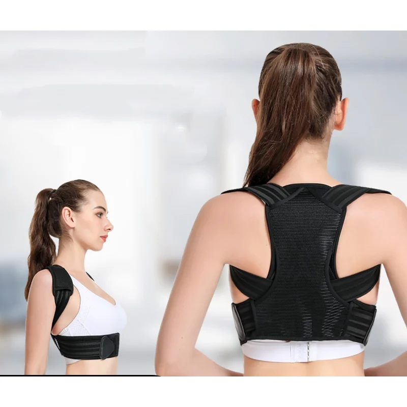 

Black Polyester Corrector Hunchback Posture Posture Correction Trainer Corrector Belt Straighteners Back Brace Health Guard