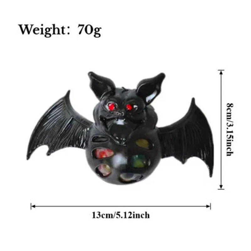 Realistisches Fledermaus-Squishy-Spielzeug zur Stressabbau, Halloween-Streich-Gadgets, weiches Zappel-Sensorspielzeug für Gag-Geschenke (zufälliger Versand)