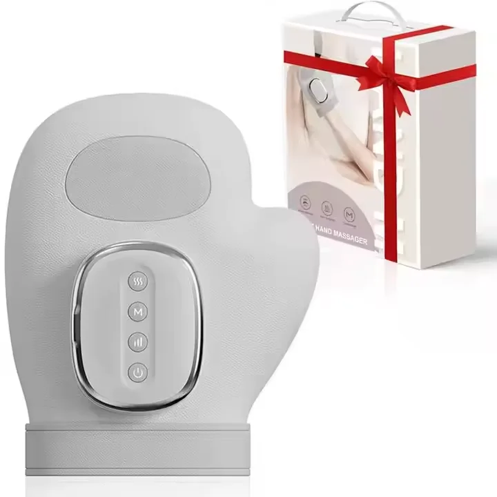 

Electric Wrist Massager with Heat Compression, TPU Air Hand Massager, PU Leather Vibration Palm Massager for Pain Relief