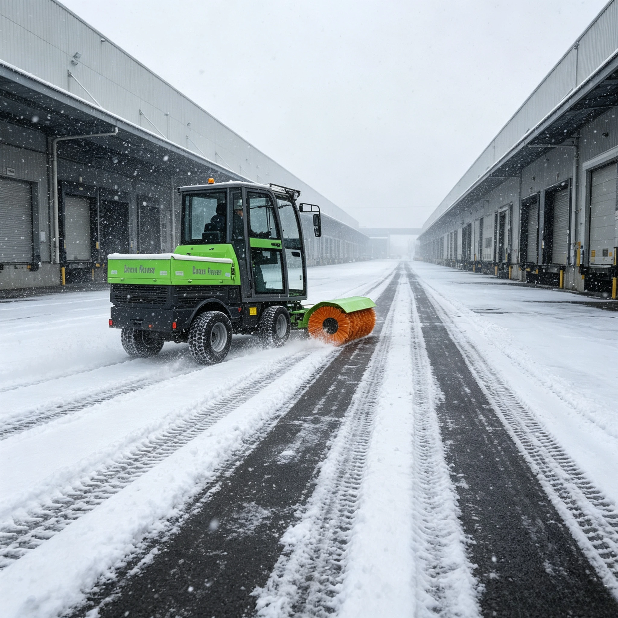 Customized Winter Road Maintenance Vehicle with Snow Sweeper Function, Four Wheel Ride On Machine for Outdoor Snow Removal