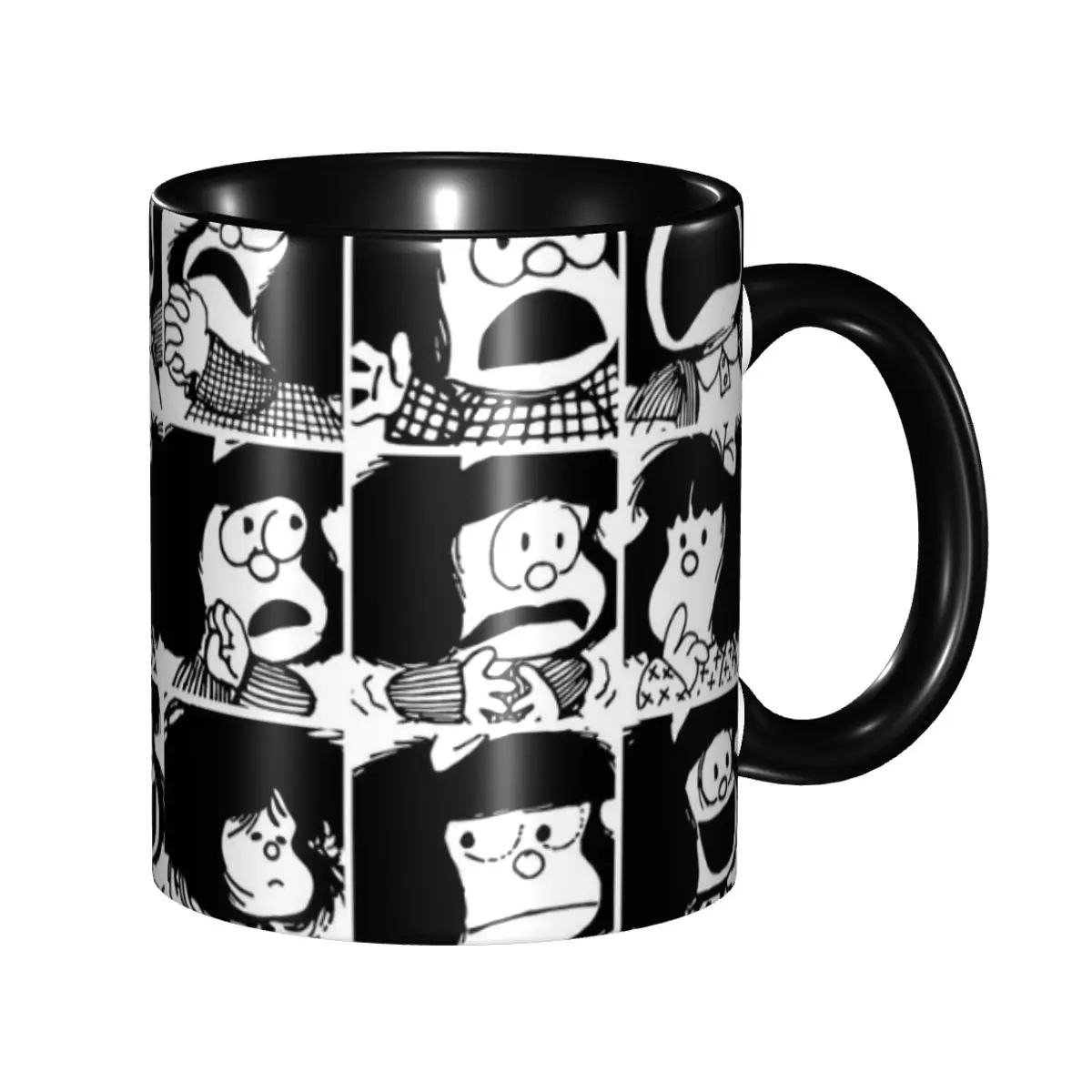 Taza de Cerámica Personalizada con Diseño de Mafalda de Quino, Tazas de Café Creativas, Regalo Original