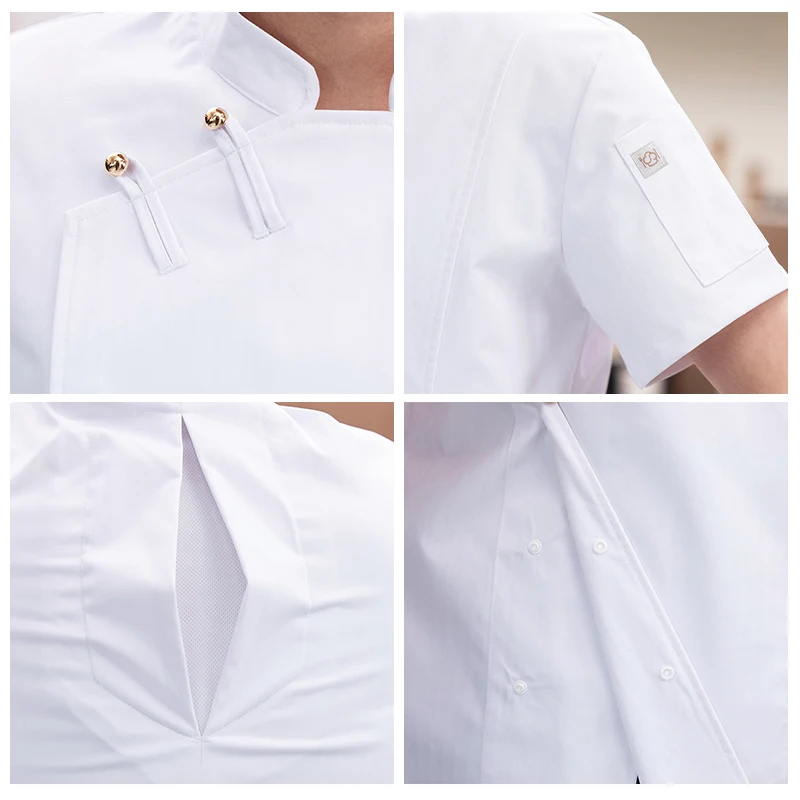 요리사 요리 코트 전문 주방 작업 레스토랑 요리 재킷 케이터링 웨이터 유니폼 하이 엔드 중국 스타일 베이킹 의상