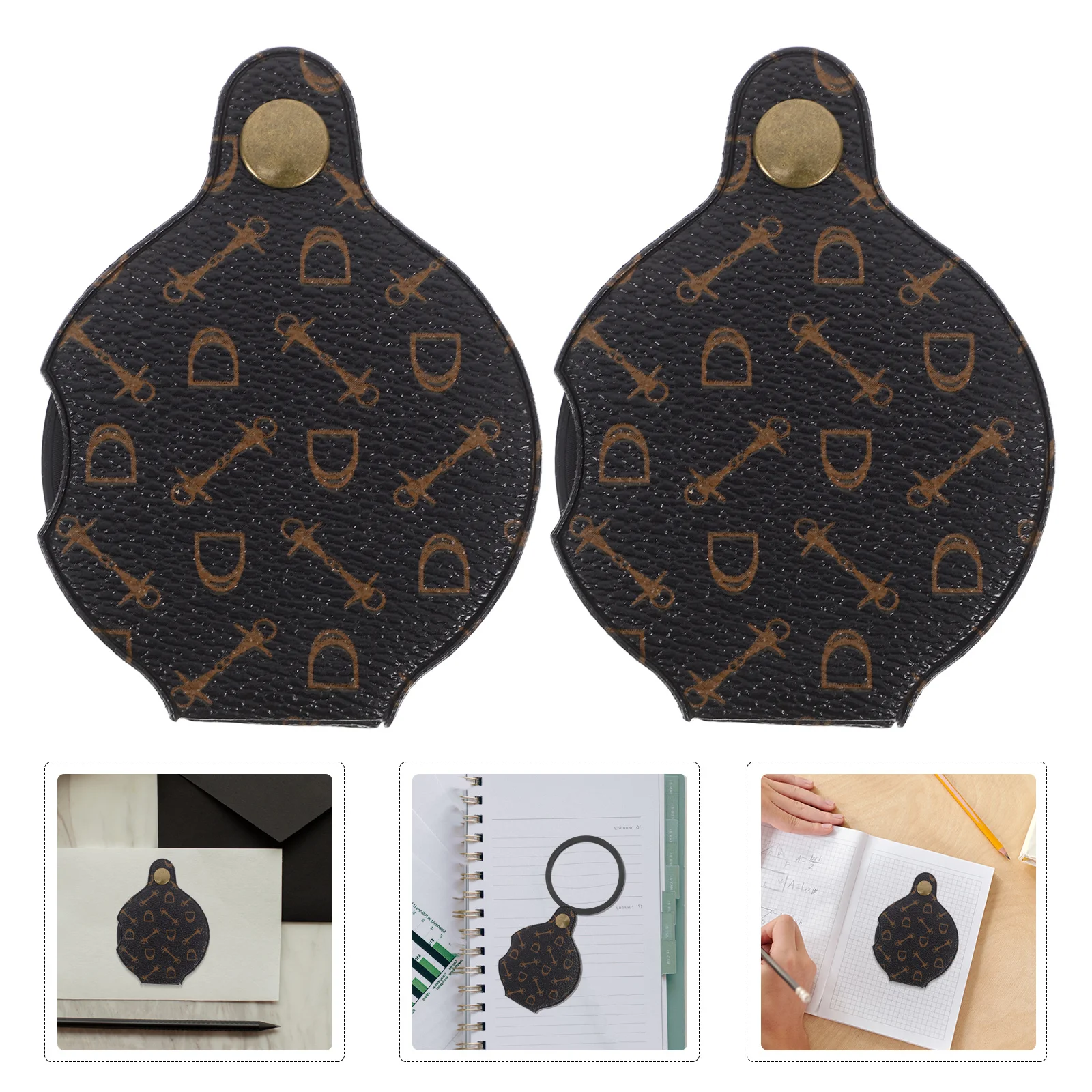 

2Pcs 15x Magnifying Glass Keychain Mini Magnifier Pendant Solid Shell Reliable Material for Reading Gems and Observation