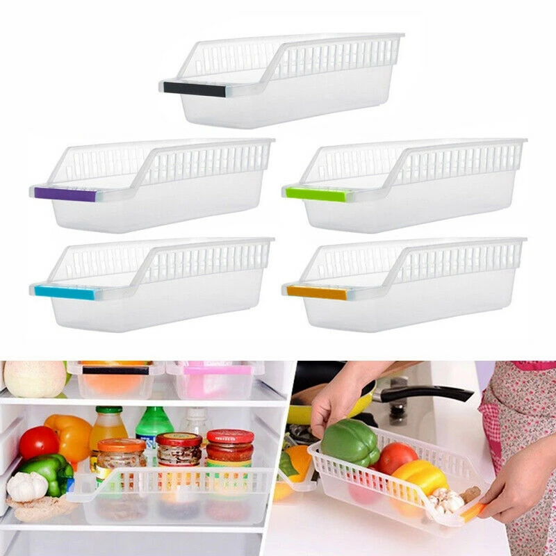 

5 Pcs Plastic Fridge Organizer Storage Box Set Box Drawer Kitchen