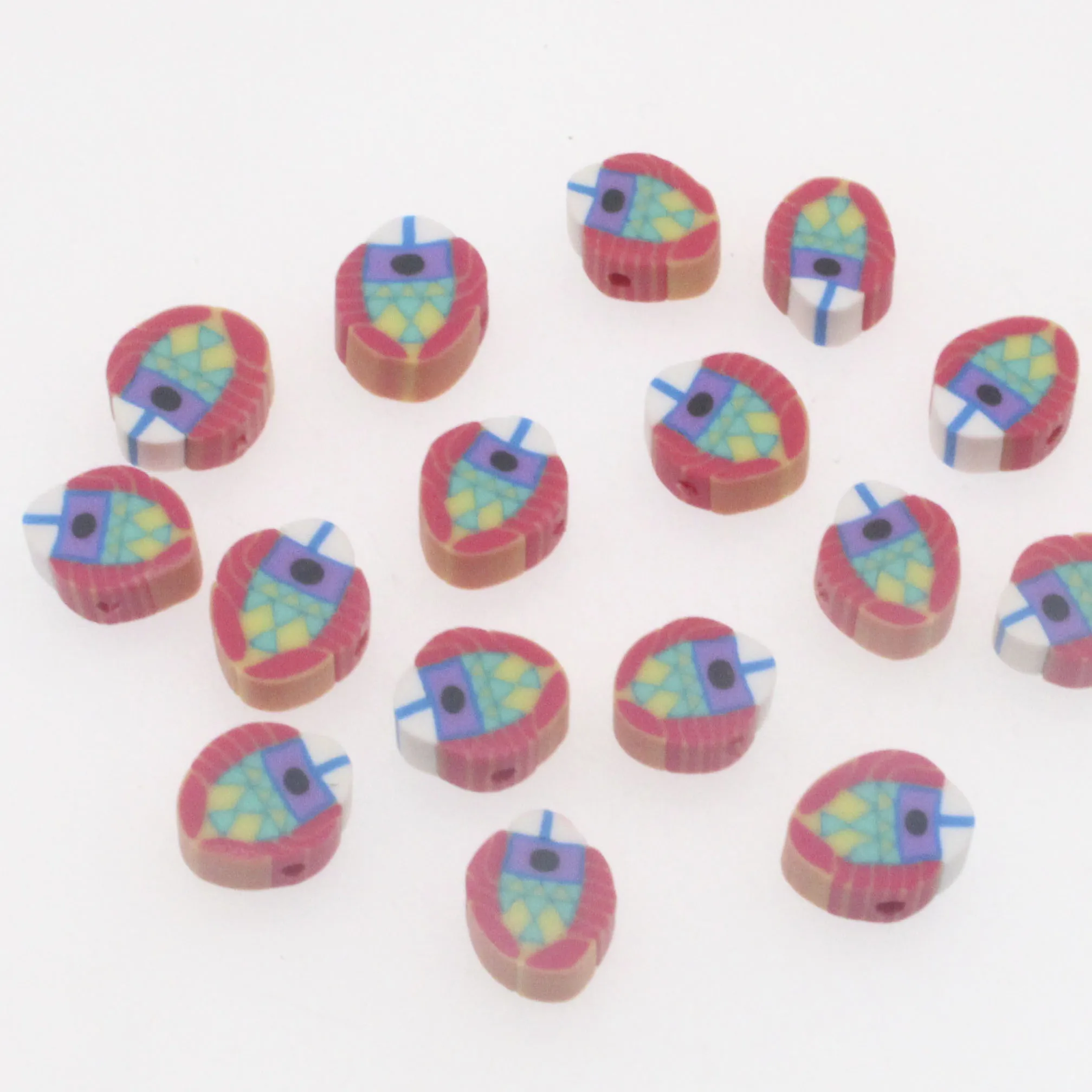 New 30/50/100Pcs Fish Clay Spacer Beads Polymer Clay Beads For Jewelry Making DIY Handmade Accessories 10mm