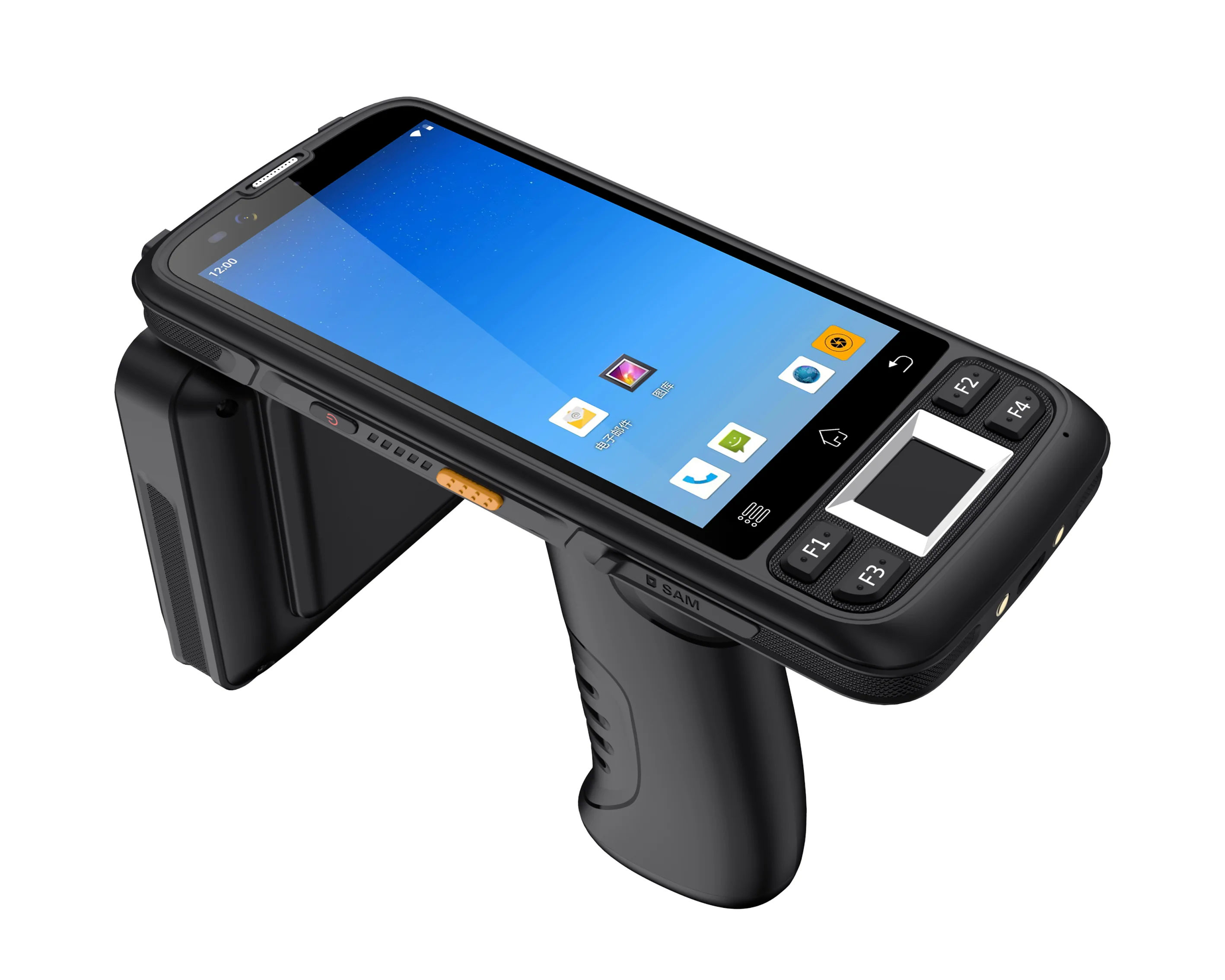 Android 12 Wireless Barcode Scanner Handheld PDA Mobile Computer In Warehouse