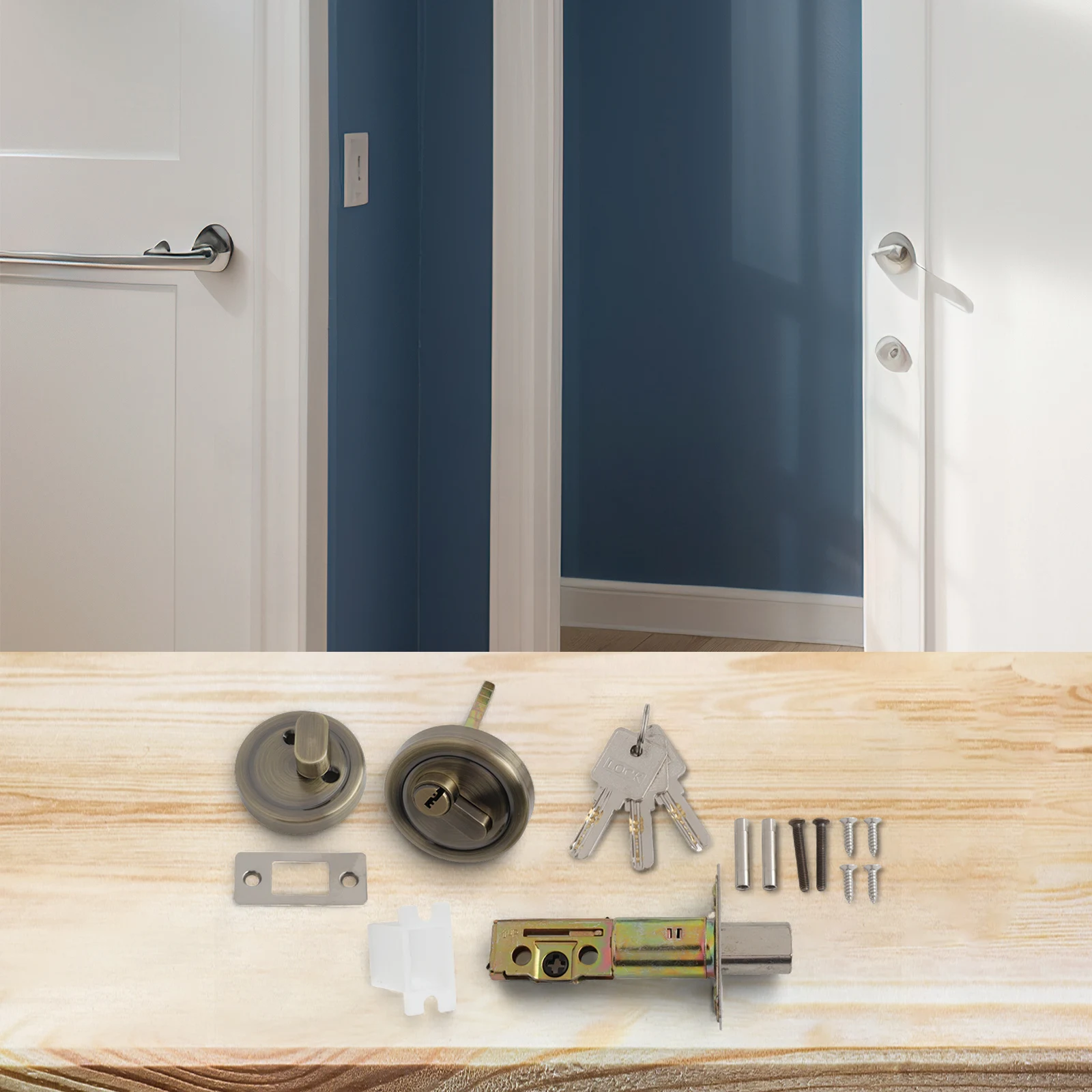 Solid Latch Door Locking System As Shown In The Picture Bedroom Door Lock Suitable For Home Suitable For Hotels High Security