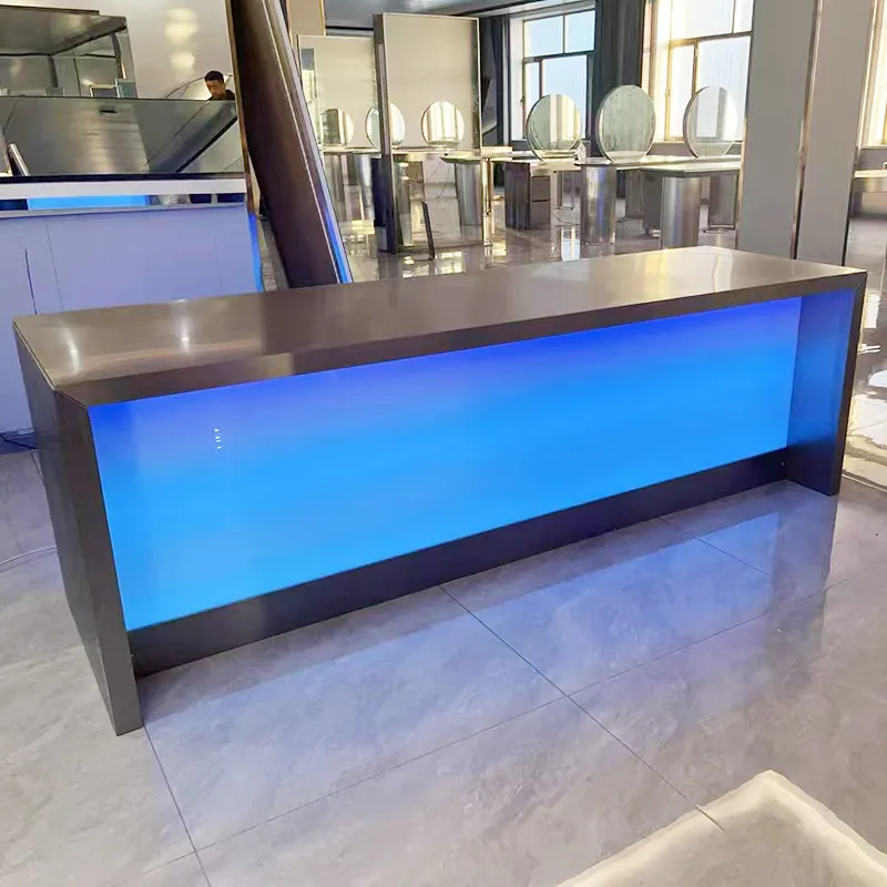 Hair salon mirror hair salon special haircut mirror hair cutting stainless steel perm and dyeing table operation table