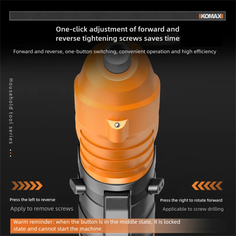 Komax chave de fenda elétrica recarregável sem fio chave de fenda poderosa impacto sem fio conjunto mini broca ferramentas elétricas