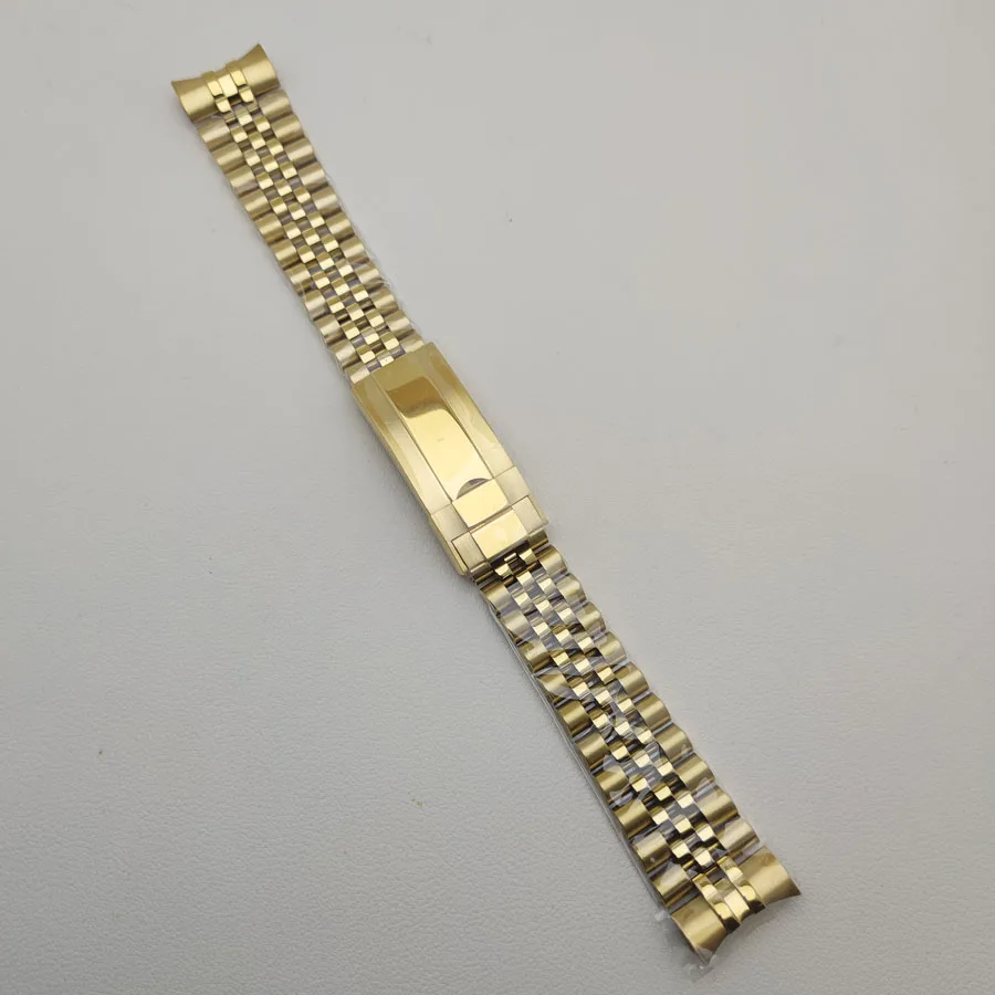 ساعات يد من الفولاذ المقاوم للصدأ ، سوار معدني المشبك ، اكسسوارات الساعات ، الفضة ، الذهب ، الورد ، عالية الجودة ، 20 مللي متر