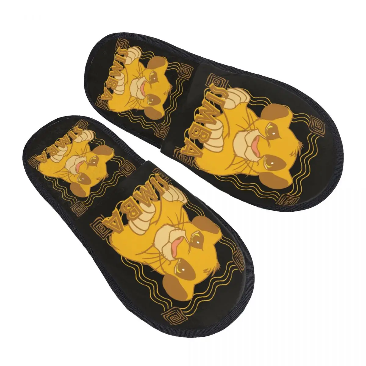 Custom The Lion King Simba Cub Guest Slippers for Bedroom Women Hakuna Matata Movie House Slipper