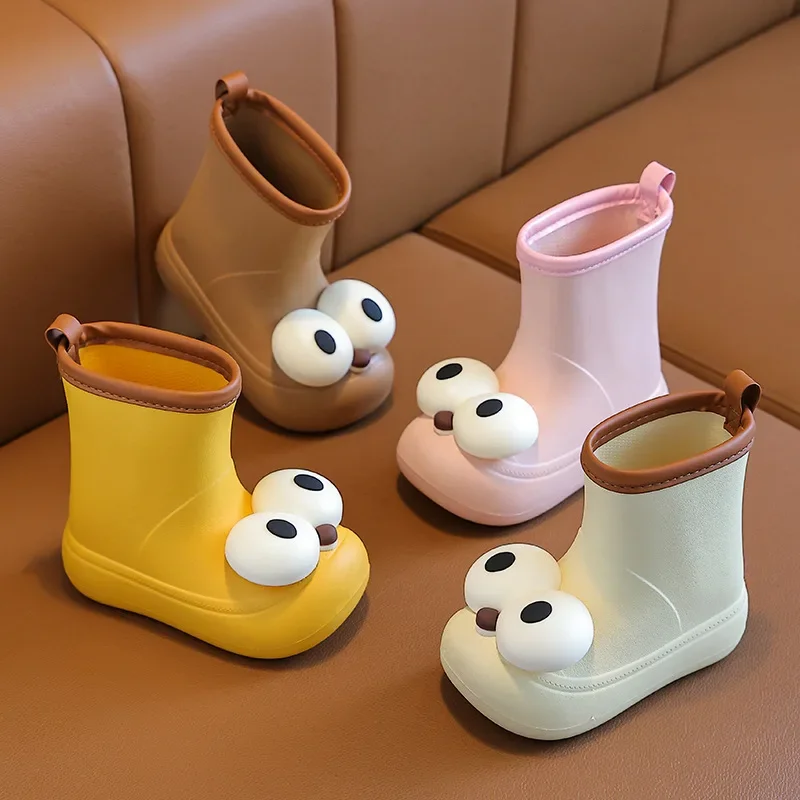 Cute Children Rain Shoes Baby Water Shoes Cartoon Waterproof Anti Slip Rain Boots Kids Shoe for Girl Botas De Lluvia Niña 2024