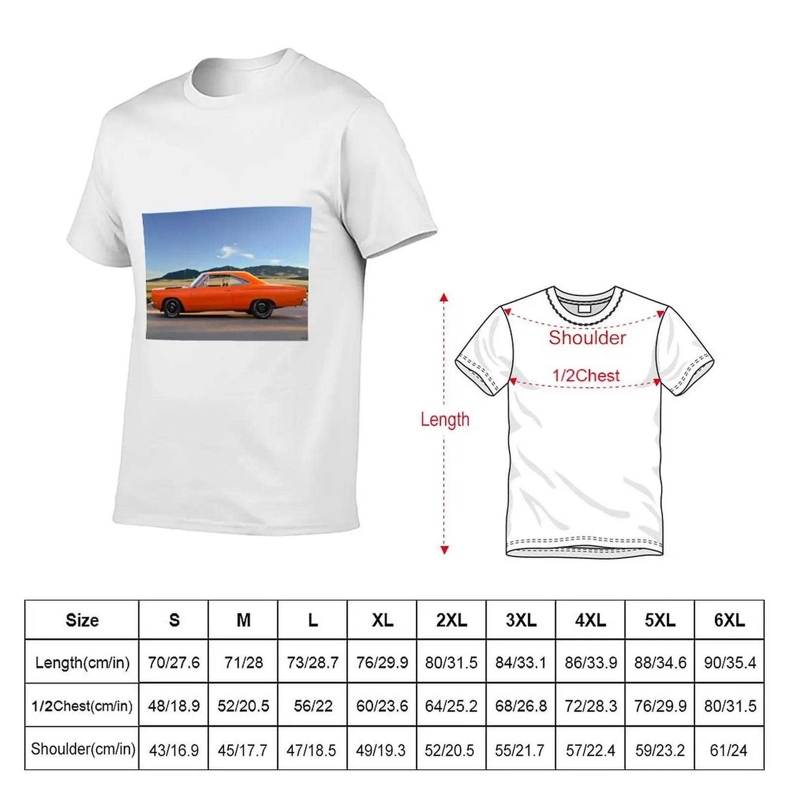 1969 Plymouth Roadrunner T-Shirt rapper graphic tees anime Aesthetic clothing designer t shirt men