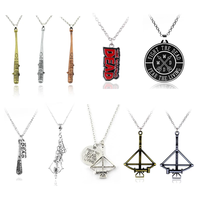 The Walking Dead Necklace Pendant Negan's Bat LUCILLE Necklaces Baseball Choker Chain For Men Jewelry Accessories Gifts