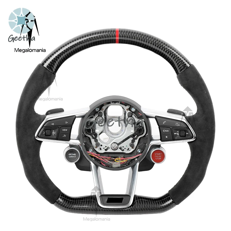 

For Fit for Audi TT R8 MK3 TTRS TTS MK2 R8 S3 S4 S5 S6 S7 RS3 RS4 RS5 RS6 RS7 A3 A5 A6 Original Carbon Fiber OEM CAR Steering Wh