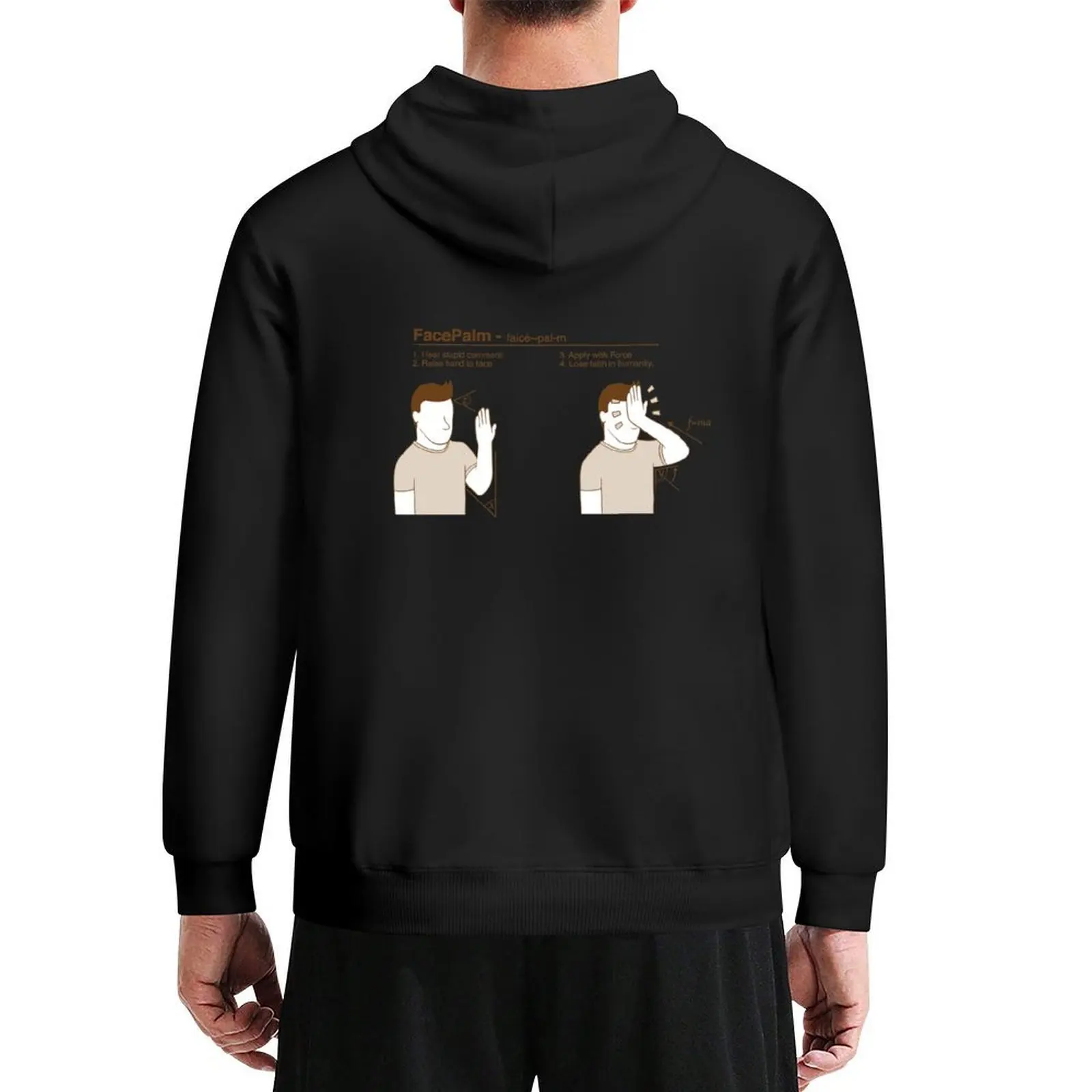 

FacePalm Hoodie men's sweat-shirt korean style clothes fashion men graphic t shirts men japanese hoodie