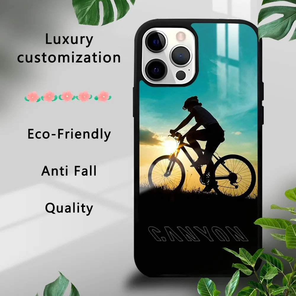 Outdoors C-Canyon Bicycles Phone Case For iPhone 15 14 13 12 11 Pro Max Plus Mini Luxury Mirror Hard Funda