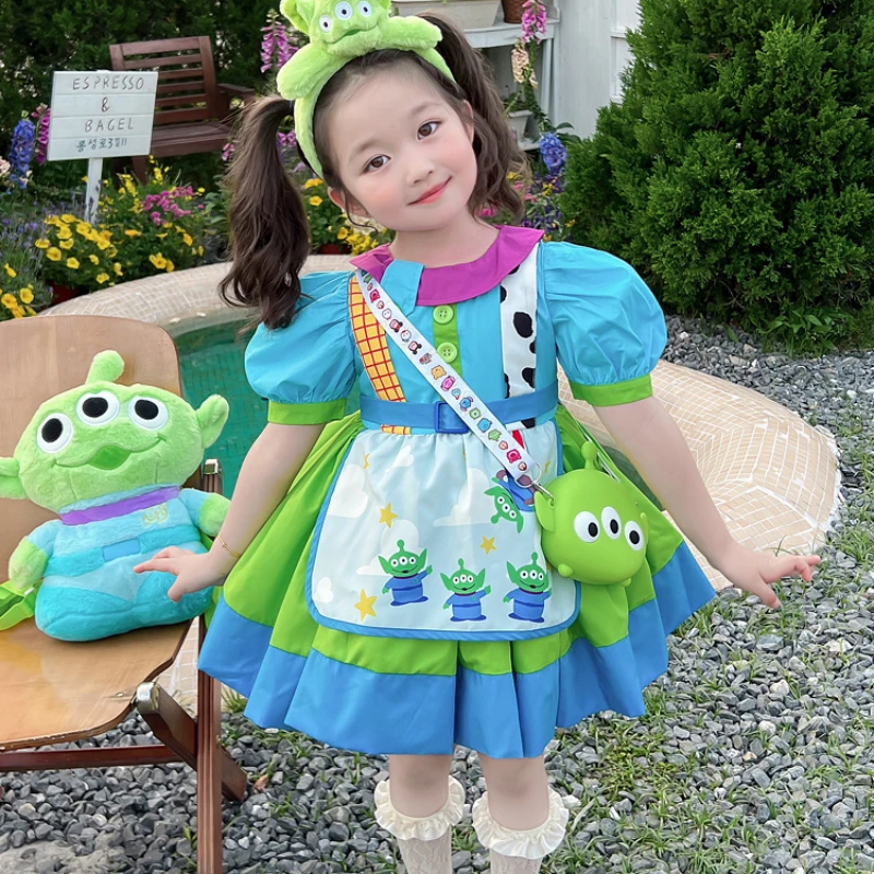 Baby Girl Dress Cosplay Summer Children's New Lolita Princess Dress Handmade High Quality Sweet Flower Gilrs Clothes