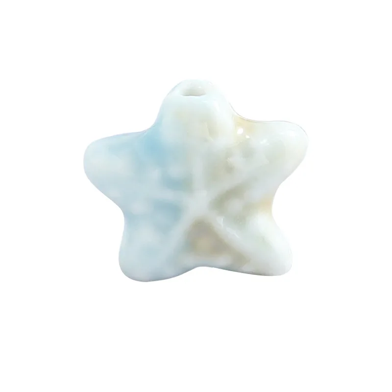 10PCS Colorful Starfish Ceramic Beads Loose Spacer Beads For Jewelry Making DIY Bracelet Necklace Accessories