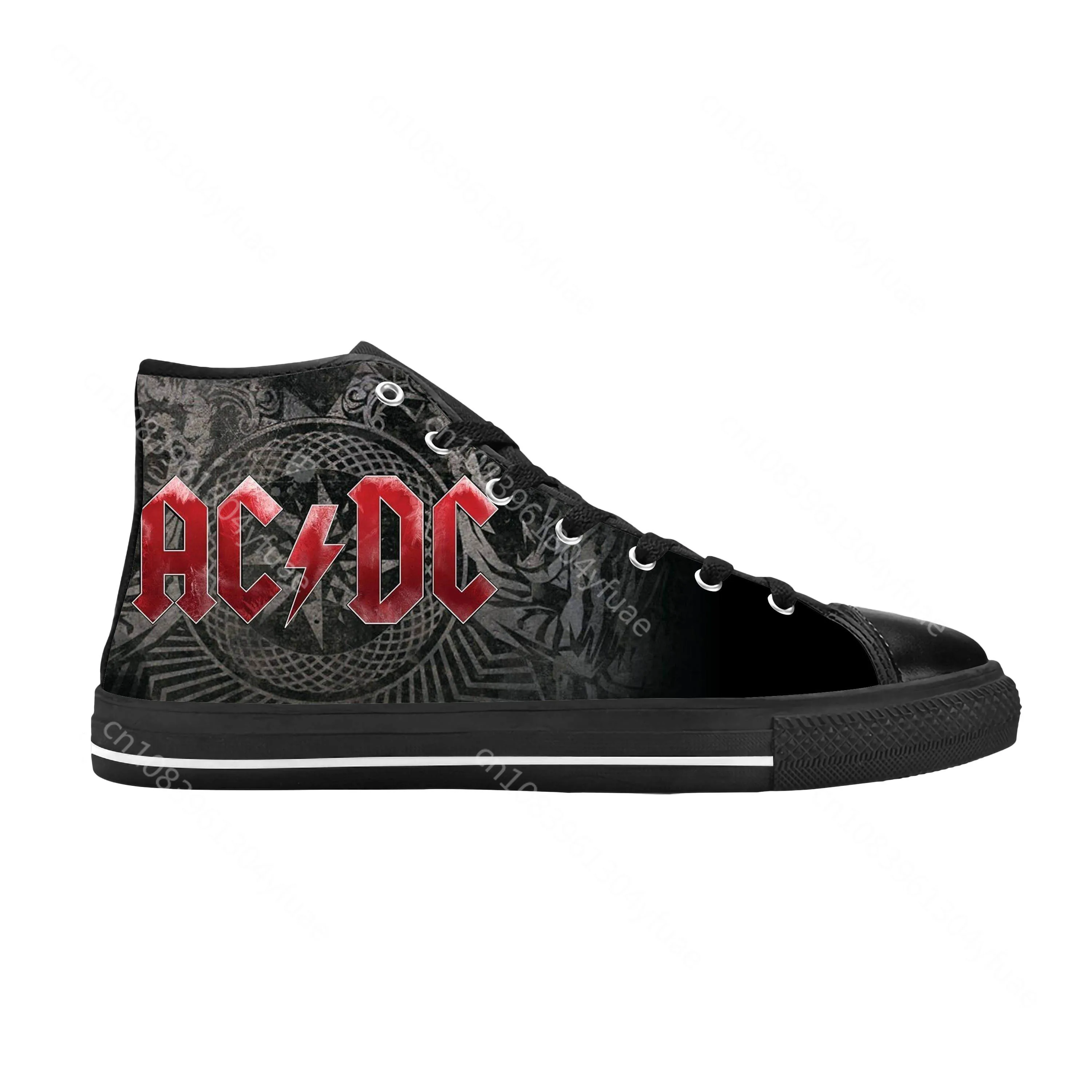 Hot Dcs Hard Blues Heavy Metal Rock Band Ac Acdcs scarpe di stoffa Casual High Top confortevole traspirante stampa 3D uomo donna