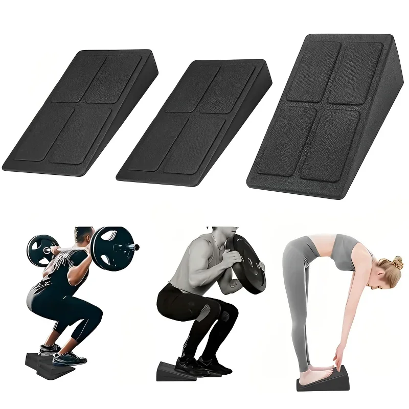 3Pcs/Set Yoga Bricks Squat Wedge Blocks Block Ramp Deadlift Slant Board Adjustable Non-Slip Calf Foot Stretcher For Exercise Gym