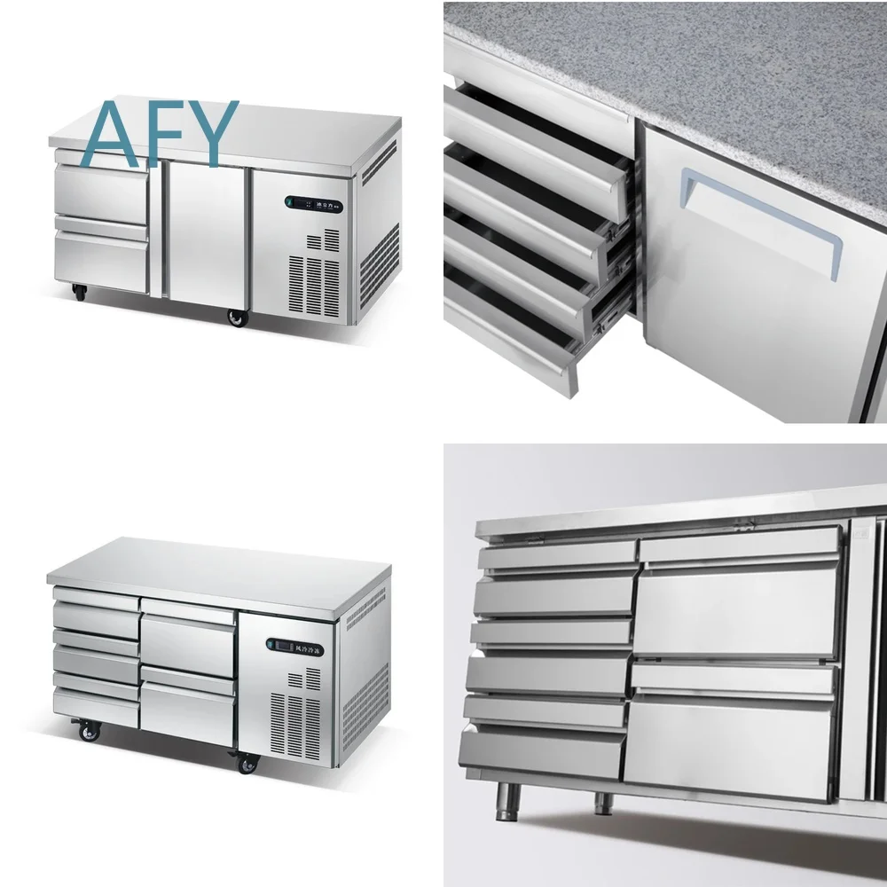 Undercounter Refrigerator for Restaurant Kitchen Worktable Chiller Single Door Built-in Cooler Food Storage Unit Commercial