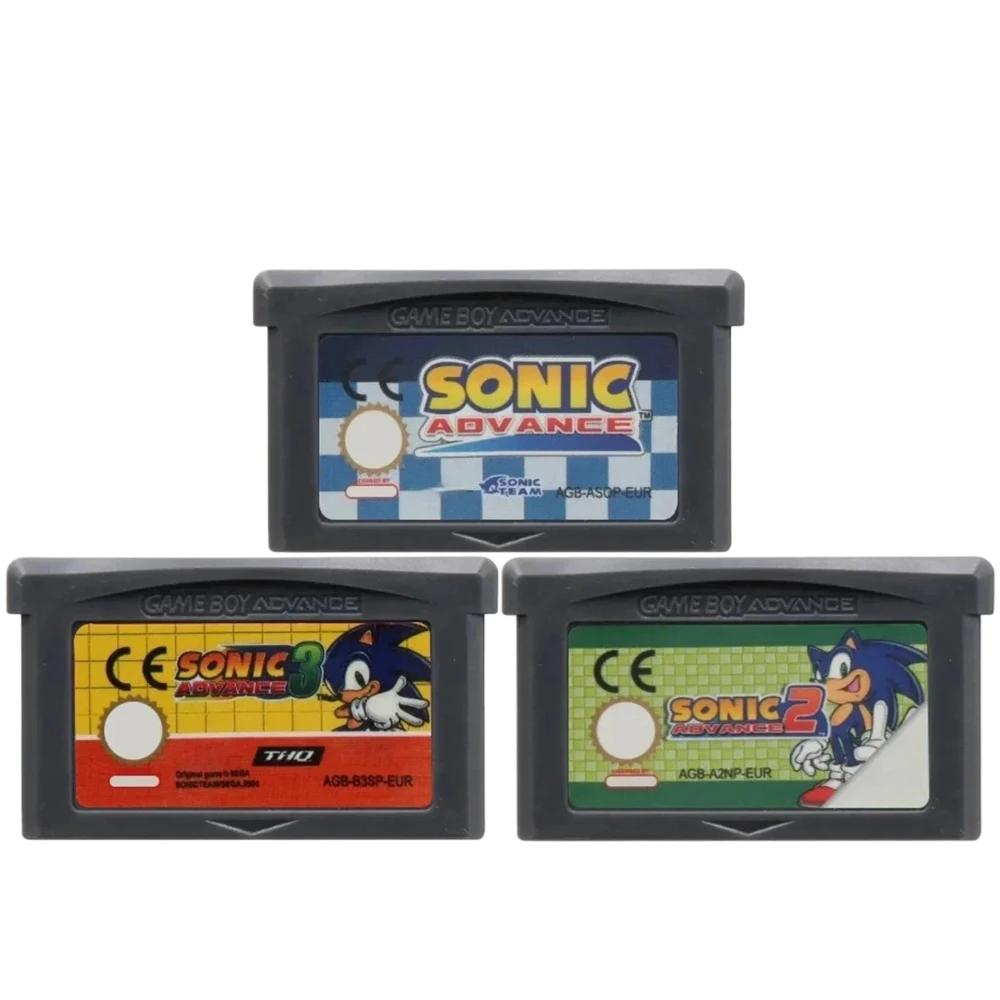 Classic GBA Game Cartridge Breath of Fire Kirby Sonic Advance Wars Golden Sun GBA SP Retro Video Game Collection Gift