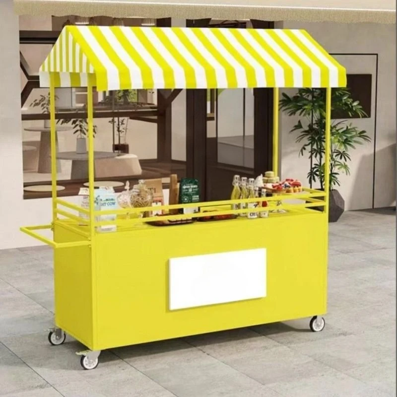 Stall trolley stall wrought iron float night market promotion Internet celebrity outdoor snacks mobile stall shopping mall