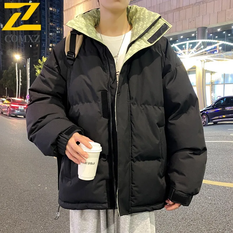 

COMXZ Мужская стеганая куртка для верховой езды с воротником-стойкой, уличное морозостойкое мотоциклетное пальто, повседневное уличное модное удобное зимнее пальто