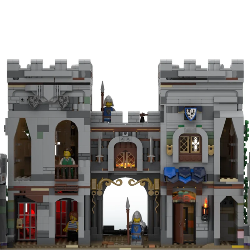 High Difficulty MOC Black Falcon's Fortress Classic Castle Building Blocks City Model DIY Blocks Toys Children's Education Gift