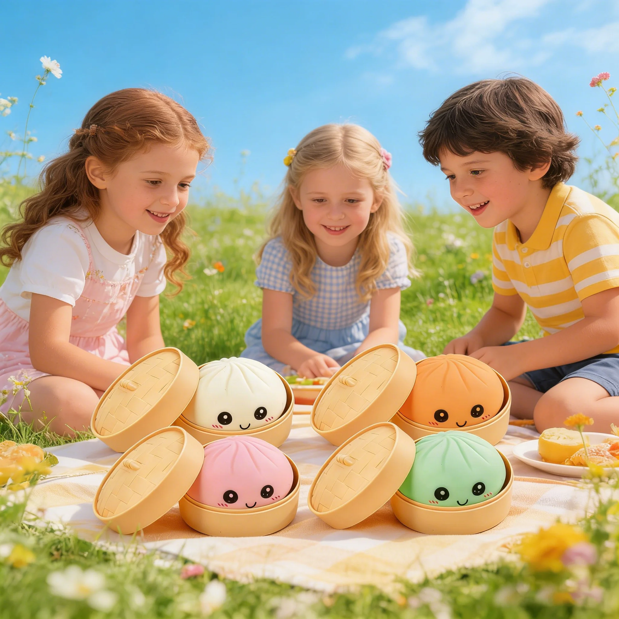 

Разноцветные сенсорные игрушки-антистресс в виде пельменей и булочек, имитирующие еду, эластичные мячи-сквиши для снятия стресса, игрушки для рабочего стола