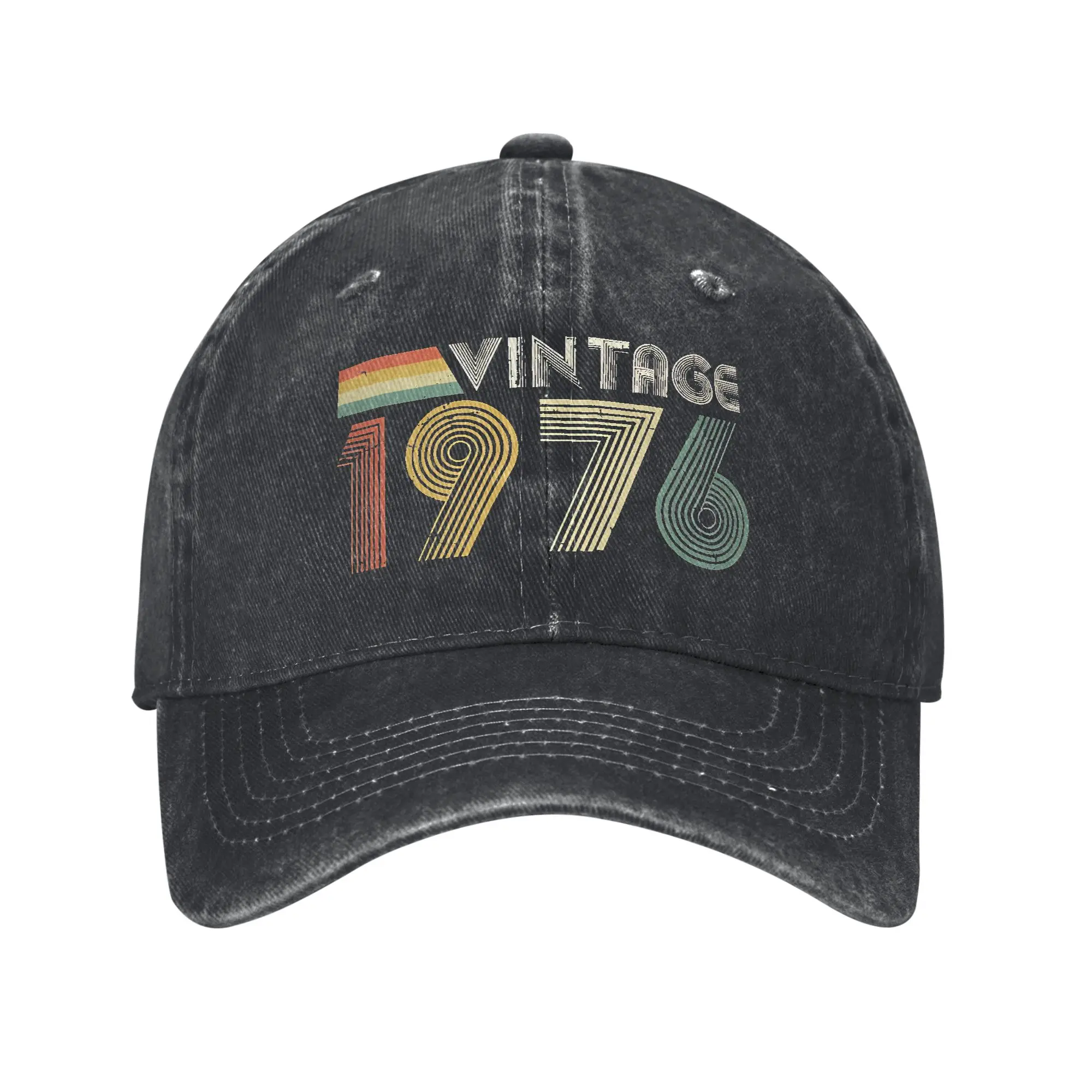 Summer Vintage 1976, 50th Birthday Gift Baseball Cap Sun  Dropshipping Washed Trucker Hat Unisex-Teens Street Style Snapback Cap