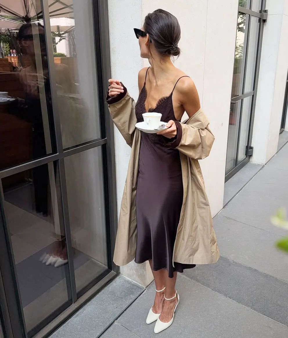 فستان ماكسي مثير بحمالات رفيعة للنساء بدون ظهر بدون أكمام أنيق للحفلات الراقصة الليلية ملابس صيفية Y2K