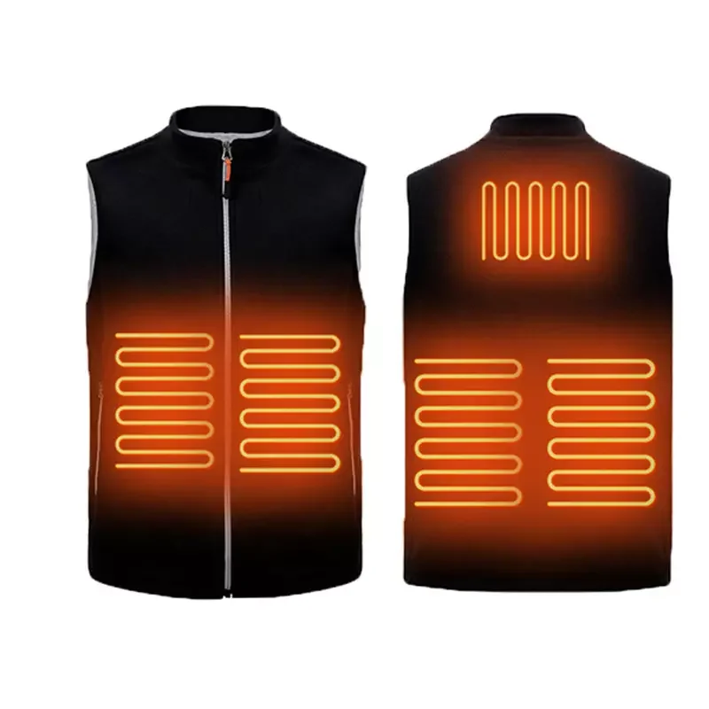 

2022 New Polar Fleece Heated Jacket Men Women USB Heating Vest Thermal Clothing Hunting Vest Winter Electric Heating Vest