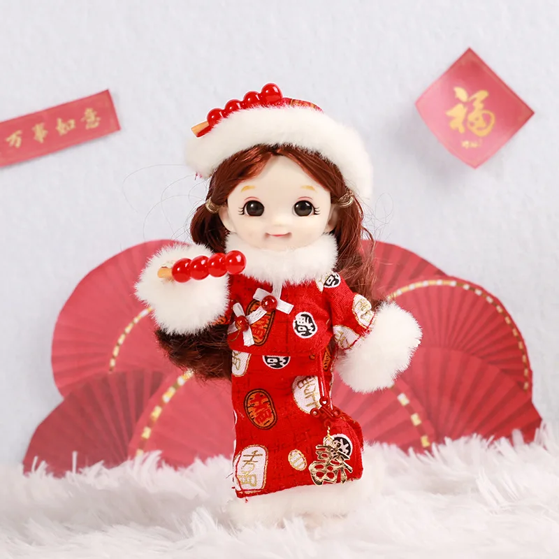 17cm BJD Doll With Ancient Costume Style Clothes Joint Moveable Girls Princess Doll Dress Up Toy Smile Expressions Children Gift