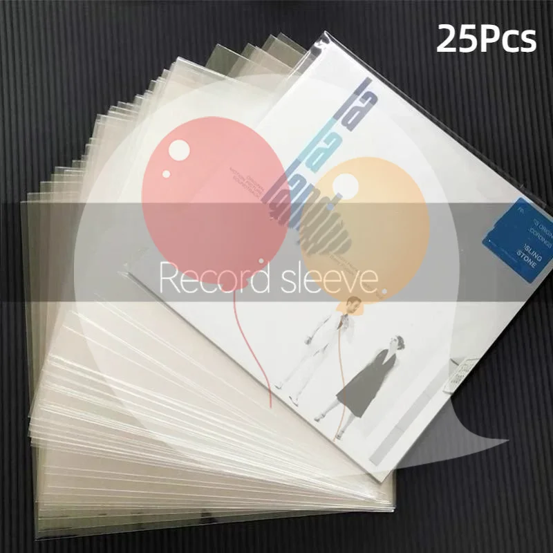 2026 NEW 25PCS 12Inch Premium Vinyl Record Outer Sleeves 33T,Protective Storage LPs & Album Cover,No-Seal Design For Easy Acces